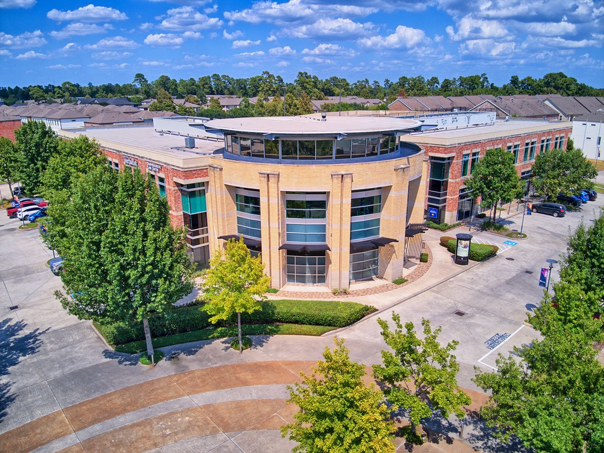 Commercial property aerial view, Houston TX